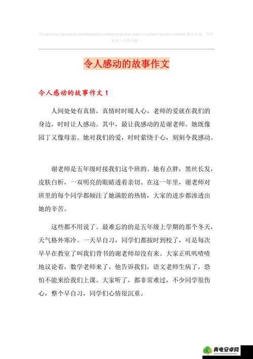 婉莹：一个令人感动的故事